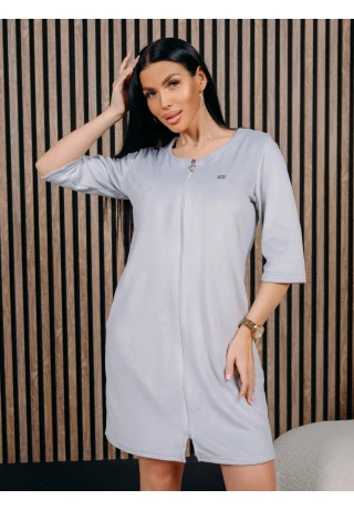 Халат Romantik серый (велюр)